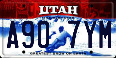 UT license plate A907YM