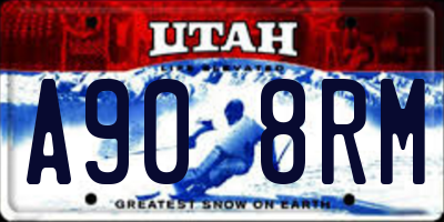 UT license plate A908RM