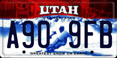 UT license plate A909FB