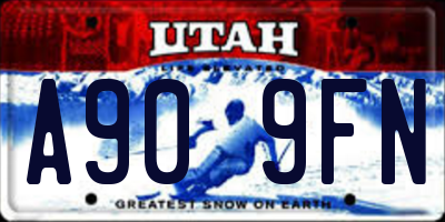 UT license plate A909FN