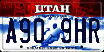 UT license plate A909HR