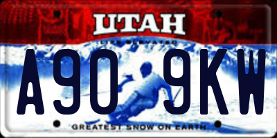 UT license plate A909KW
