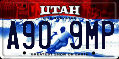 UT license plate A909MP