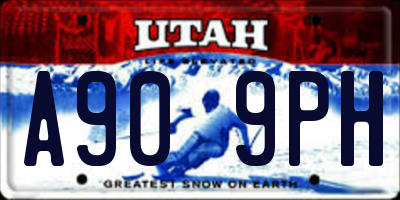 UT license plate A909PH
