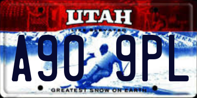 UT license plate A909PL