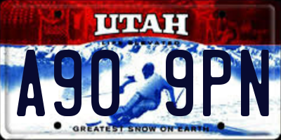 UT license plate A909PN