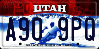 UT license plate A909PQ