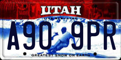 UT license plate A909PR