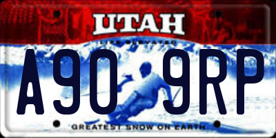 UT license plate A909RP