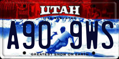 UT license plate A909WS