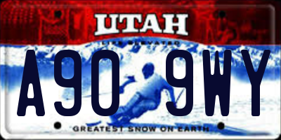 UT license plate A909WY