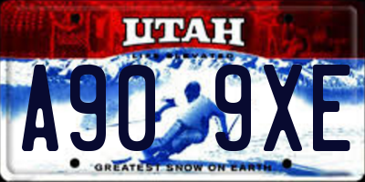 UT license plate A909XE