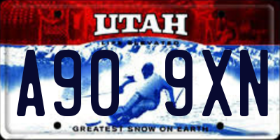 UT license plate A909XN