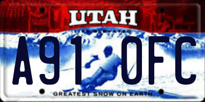 UT license plate A910FC