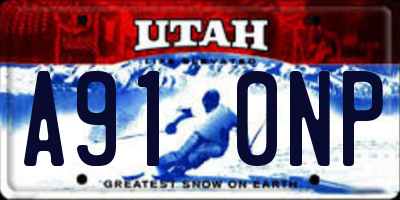 UT license plate A910NP