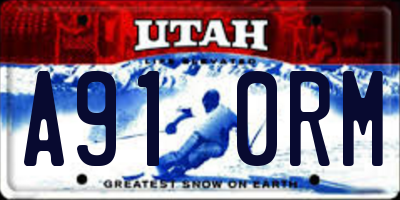 UT license plate A910RM