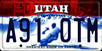 UT license plate A910TM