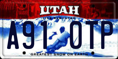 UT license plate A910TP
