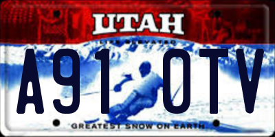 UT license plate A910TV