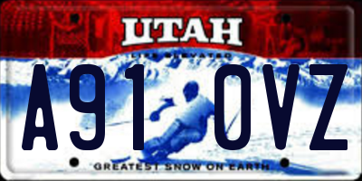 UT license plate A910VZ