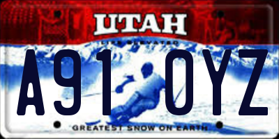 UT license plate A910YZ