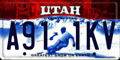 UT license plate A911KV