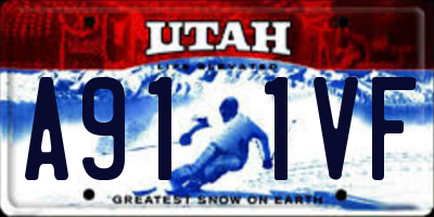UT license plate A911VF