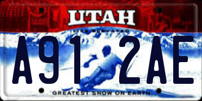 UT license plate A912AE