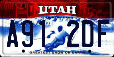 UT license plate A912DF
