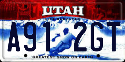 UT license plate A912GT