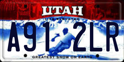 UT license plate A912LR