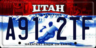 UT license plate A912TF