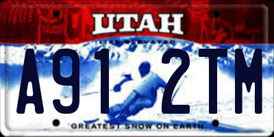 UT license plate A912TM