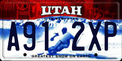 UT license plate A912XP