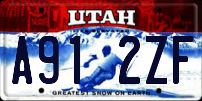 UT license plate A912ZF