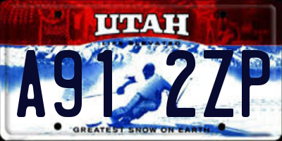 UT license plate A912ZP