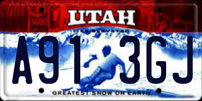 UT license plate A913GJ