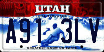 UT license plate A913LV