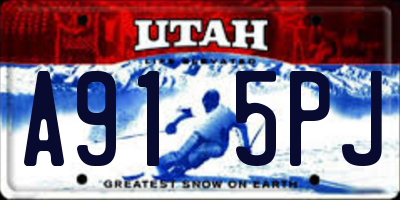UT license plate A915PJ