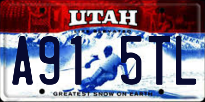 UT license plate A915TL