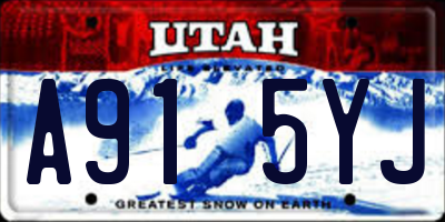 UT license plate A915YJ