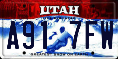 UT license plate A917FW
