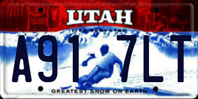 UT license plate A917LT