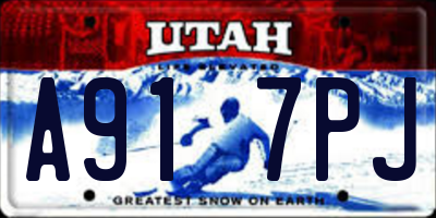 UT license plate A917PJ