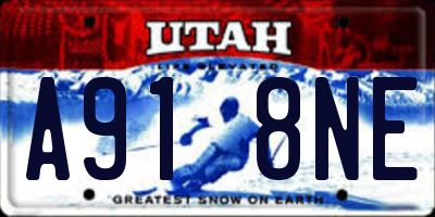 UT license plate A918NE