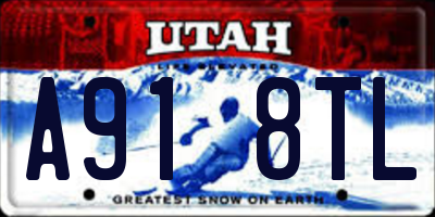 UT license plate A918TL