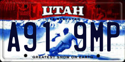 UT license plate A919MP