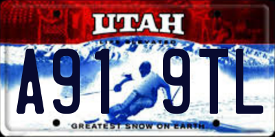 UT license plate A919TL