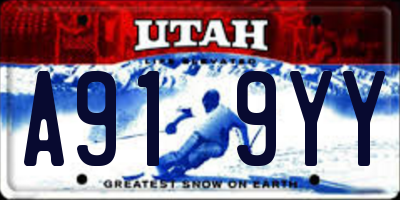 UT license plate A919YY