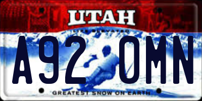 UT license plate A920MN